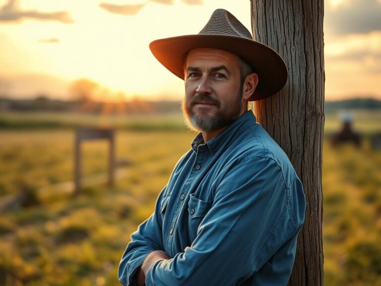 traje-tipico-amish-historia Hombre Amish con traje tradicional trabajando en campo de Pennsylvania